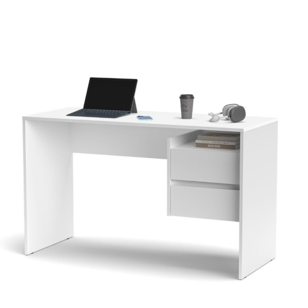 Scrivania Paco3 con due cassetti colore bianco - immagine 2