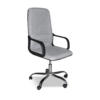 Poltrona da ufficio CR106H in tessuto grigio e base cromata - immagine 2