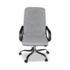 Poltrona da ufficio CR106H in tessuto grigio e base cromata - immagine 3