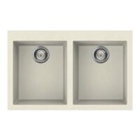 Lavello Smeg VZ3434P 2 vasche 79x50 cm colore panna