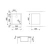 Lavello Smeg VQR40 una vasca 40x50 cm semifilo inox