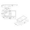Lavello Smeg LL102S2 semifilo 100x50 cm 1+1/2 vasca con gocciolatoio sinistro inox