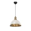 Lampada da soffitto Astek ASZ1636 con paralume in metallo bianco