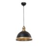 Lampada da soffitto Astek ASZ1637 con paralume in metallo nero