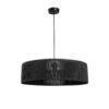 Lampada da soffitto Roya ASZ1749 in carta intrecciata rustica colore nero