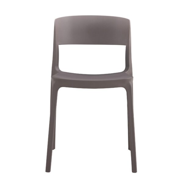Set di 4 Sedie Diaspro in polipropilene 46X51XH74 cm colore taupe