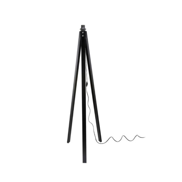 Lampada da terra DECONE3566 con piantana nera e paralume nero