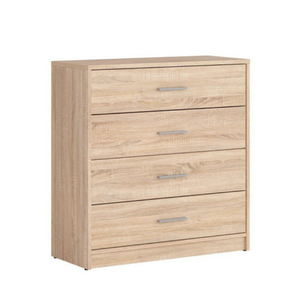 Cassettiera Nepo 4 cassetti colore rovere - immagine 2