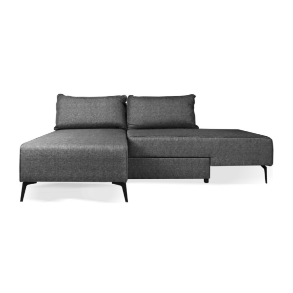 Divano letto angolare Armada in tessuto Mina 11 grigio - immagine 2