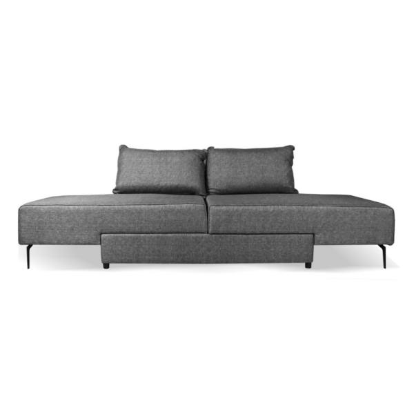 Divano letto angolare Armada in tessuto Mina 11 grigio - immagine 3
