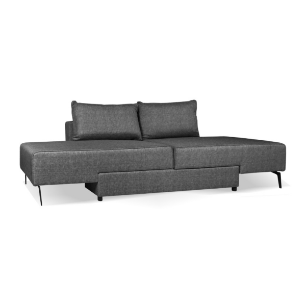 Divano letto angolare Armada in tessuto Mina 11 grigio - immagine 9