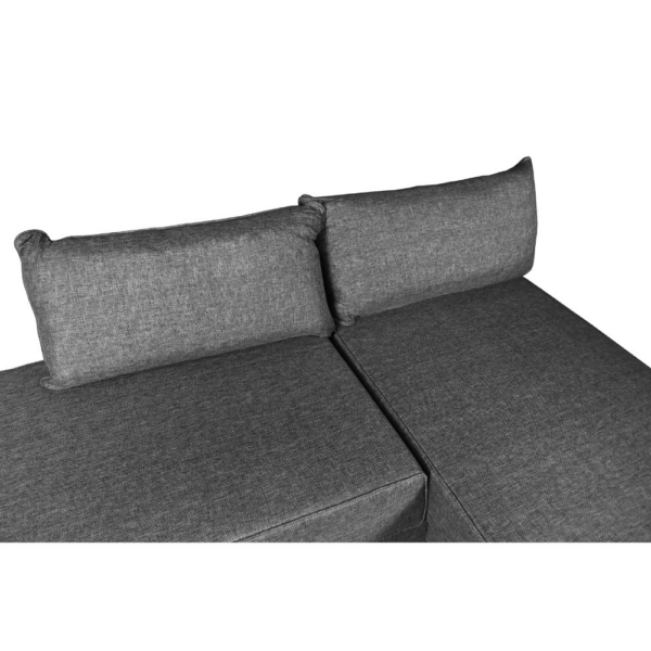 Divano letto angolare Armada in tessuto Mina 11 grigio - immagine 11