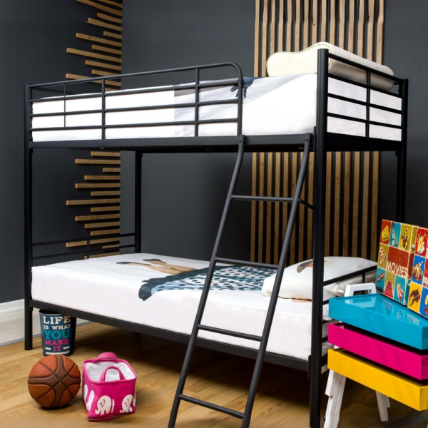 Letto a castello Monza in metallo nero - immagine 3