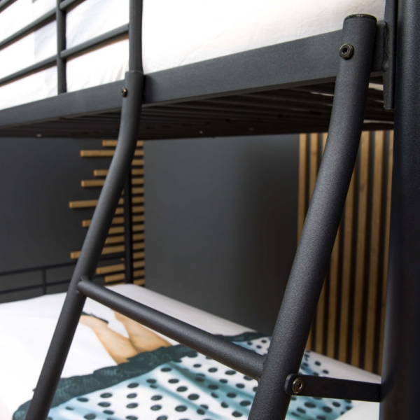 Letto a castello Monza in metallo nero - immagine 4