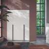 Armadio Coco 4 ante colore bianco Portland e maniglie nero opaco
