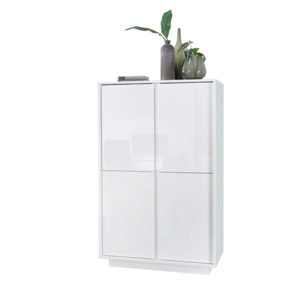 Contenitore 4 ante Ice colore bianco lucido