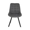 Set di 4 Sedie Soft imbottita colore grigio con gambe in metallo nero