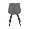 Set di 4 Sedie Soft imbottita colore grigio con gambe in metallo nero
