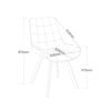Set di 4 Sedie Soft imbottita colore grigio con gambe in metallo nero
