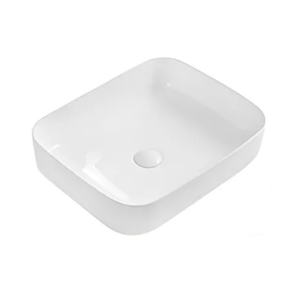 Lavabo da appoggio BOWL9391B in ceramica 50x39x13 cm. bianco - immagine 3