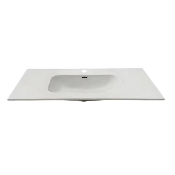 Lavabo consolle da appoggio VAS836-100 101x46.5x14 cm. bianco - immagine 2