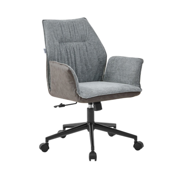 Set di 2 Poltrone girevole Citra con rotelle in retro elephant e seduta grigia - immagine 2