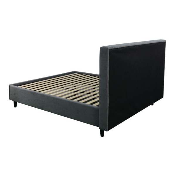 Letto matrimoniale Snello con rete fissa in tessuto Ash grigio - immagine 6
