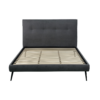 Letto matrimoniale Stiletto con rete fissa in tessuto Ash grigio - immagine 2
