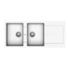 Enigma D200 lavello 2 vasche e gocciolatoio bianco