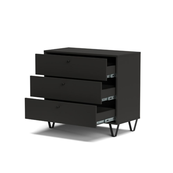 Cassettiera Aldo3 con 3 cassetti colore antracite - immagine 2