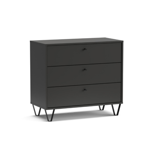 Cassettiera Aldo3 con 3 cassetti colore antracite - immagine 3