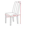 Set di 2 Sedie Tom in legno colore grigio con seduta in tessuto colore grigio