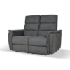 Divano Faber 2 posti con 2 recliner elettrici in tessuto dark grey - immagine 3