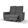 Divano Faber 2 posti con 2 recliner elettrici in tessuto dark grey - immagine 4