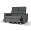 Divano Faber 2 posti con 2 recliner elettrici in tessuto dark grey - immagine 5