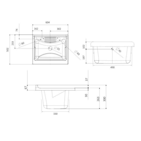 Mobile lavatoio Garden 60x50 cm 2 ante colore bianco - immagine 2