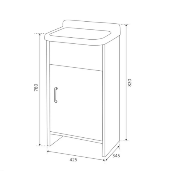 Mobile lavatoio Rocco da esterno 42.5x34.5 cm colore bianco - immagine 2
