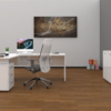 Scrivania ad angolo New Selina - 180x75x60 - Bianco Lucido