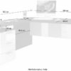Scrivania ad angolo New Selina - 180x75x60 - Bianco Lucido - immagine 5