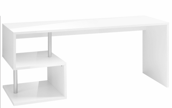 Scrivania Esse 180 - 180x77,5x60 - Bianco Lucido - immagine 4
