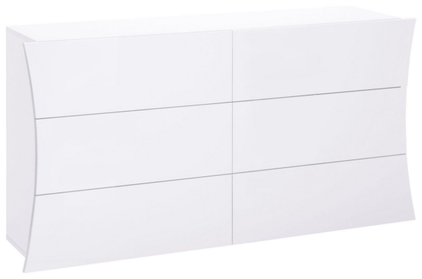 Cassettiera Arco 150 - 6 cassetti - 155x81x40 - Bianco Lucido - immagine 3