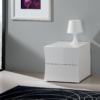Comodino Arco - 2 cassetti - 50x41x40 - Bianco Lucido