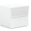 Comodino Arco - 2 cassetti - 50x41x40 - Bianco Lucido - immagine 2
