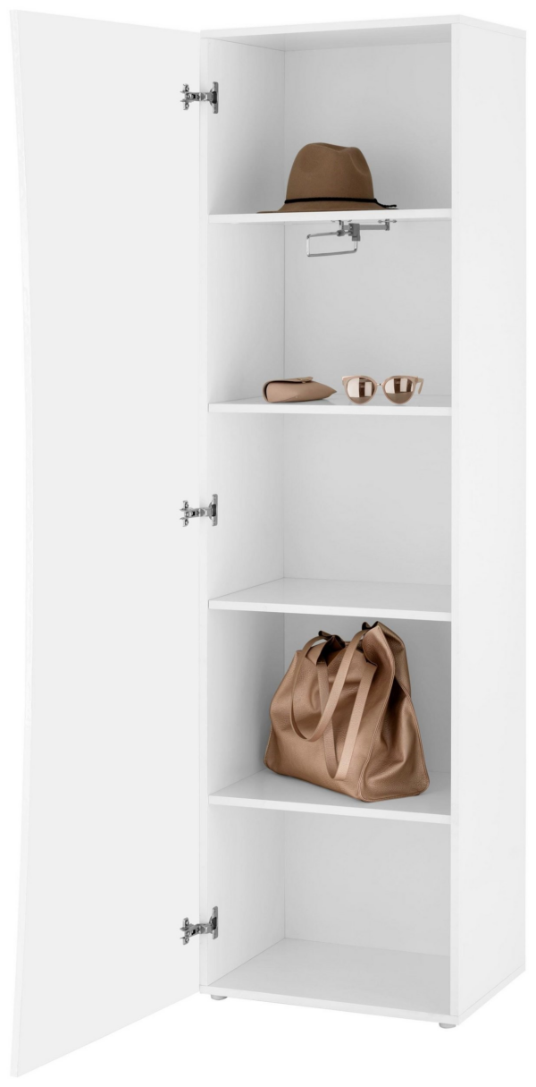 Armadio Arco - 1 anta - 63x187x40 - Bianco Lucido - immagine 3