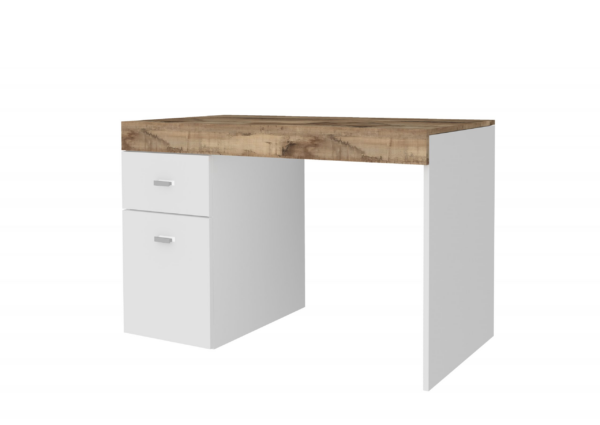 Scrivania Sliding 100 con piano allungabile - Bianco Lucido/Acero Pereira - immagine 4