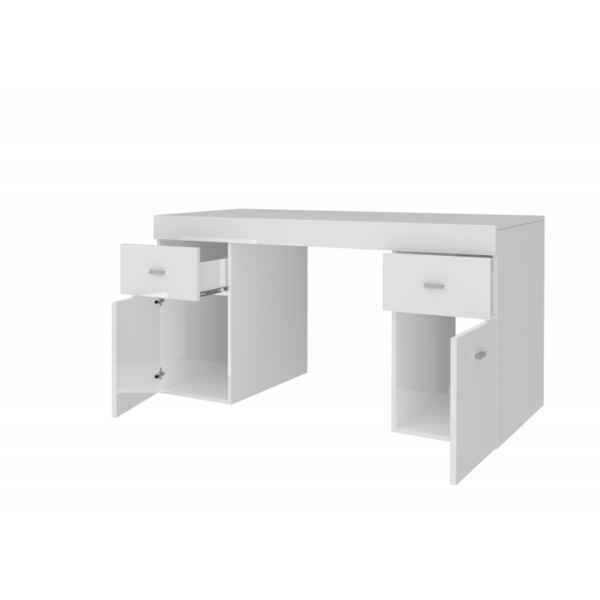 Scrivania Sliding 130 con piano allungabile - Bianco Larice - immagine 3