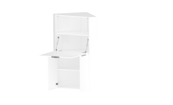 Scrivania ad angolo Dalia - Richiudibile - 70x140x57 - Bianco Lucido - immagine 8