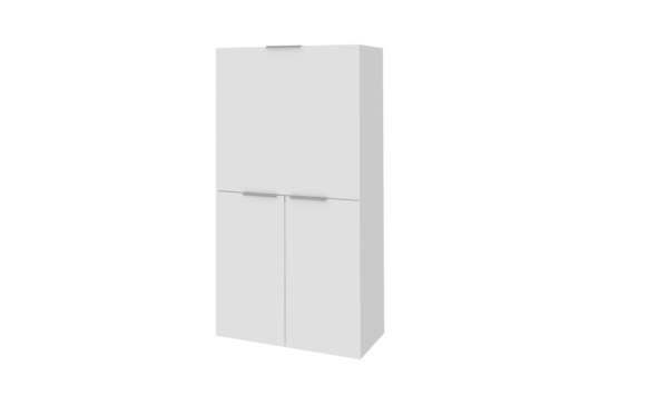 Scrivania Dalia Richiudibile ad armadio - 70x140x35 - Bianco Lucido - immagine 3