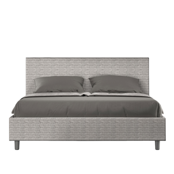 Letto imbottito Matrimoniale 160x200 cm tessuto Aragona Adele