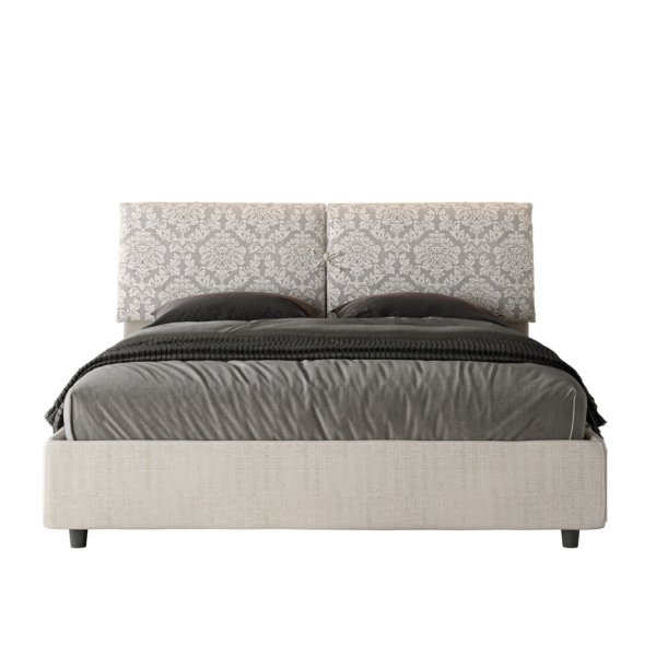 Letto imbottito Matrimoniale 160x200 cm tessuto Agata Mados